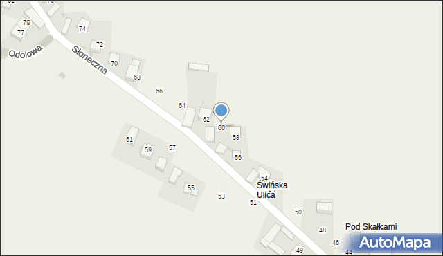 Cianowice, Słoneczna, 60, mapa Cianowice