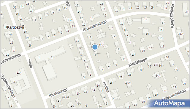 Ciechanów, Słowackiego Juliusza, 4, mapa Ciechanów