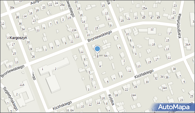 Ciechanów, Słowackiego Juliusza, 6, mapa Ciechanów