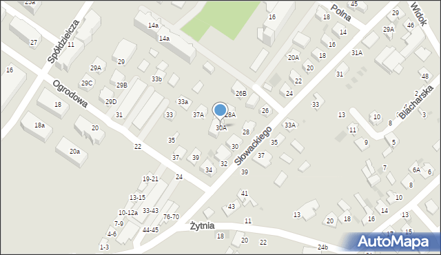 Ciechocinek, Słowackiego Juliusza, 30A, mapa Ciechocinek