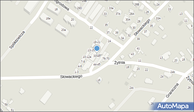 Ciechocinek, Słowackiego Juliusza, 33-43, mapa Ciechocinek