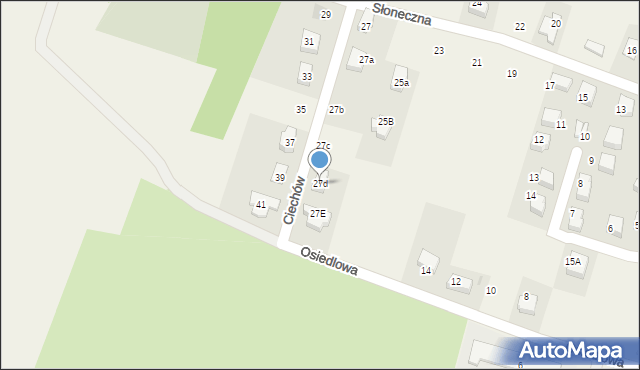 Ciechów, Słoneczna, 27d, mapa Ciechów