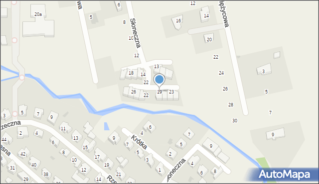 Cieplewo, Słoneczna, 19, mapa Cieplewo