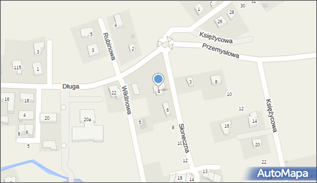 Cieplewo, Słoneczna, 4, mapa Cieplewo