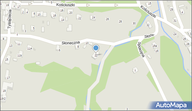 Ciężkowice, Słoneczna, 12, mapa Ciężkowice