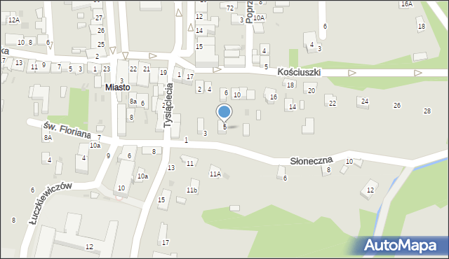 Ciężkowice, Słoneczna, 7, mapa Ciężkowice