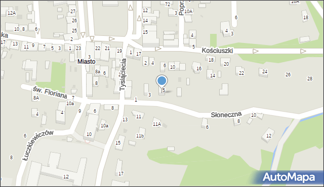 Ciężkowice, Słoneczna, 9, mapa Ciężkowice