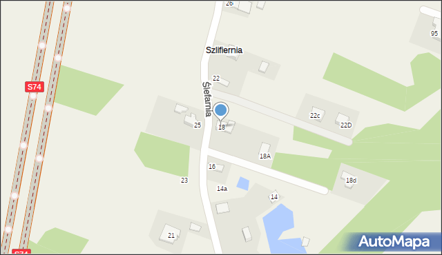 Ciosowa, Ślefarnia, 18, mapa Ciosowa