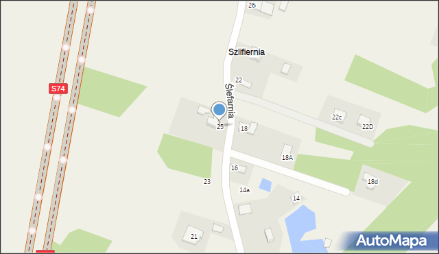 Ciosowa, Ślefarnia, 25, mapa Ciosowa