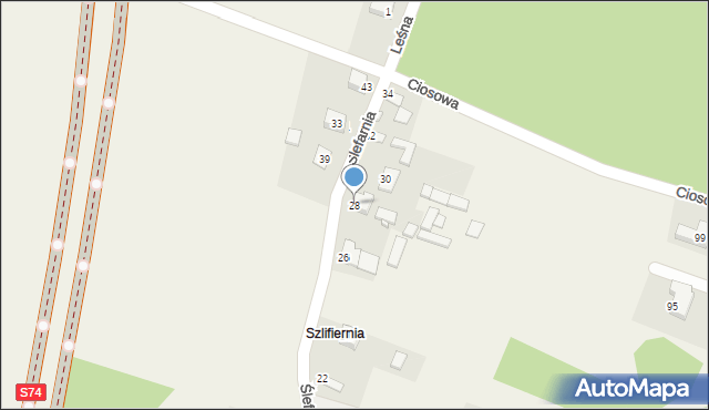 Ciosowa, Ślefarnia, 28, mapa Ciosowa