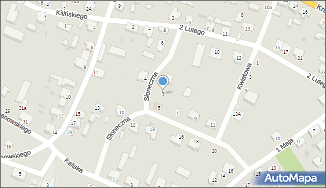 Cybinka, Słoneczna, 3, mapa Cybinka