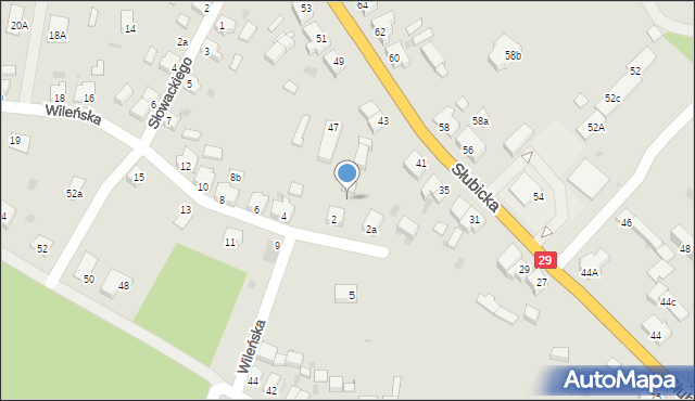 Cybinka, Słubicka, 477, mapa Cybinka