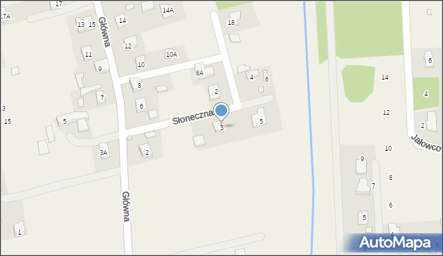 Czachówek, Słoneczna, 3, mapa Czachówek