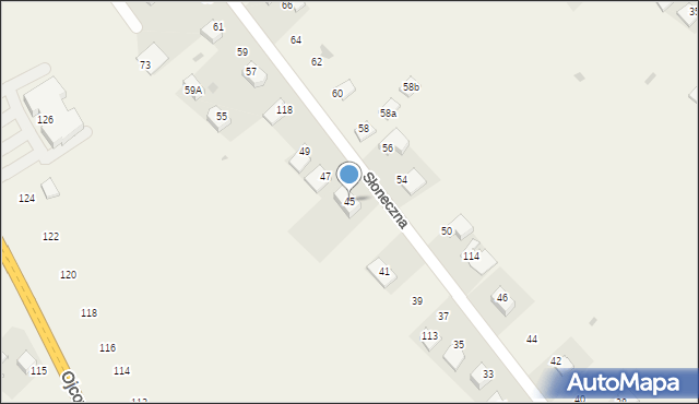 Czajowice, Słoneczna, 45, mapa Czajowice