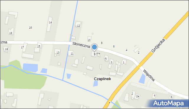 Czaplinek, Słoneczna, 9, mapa Czaplinek