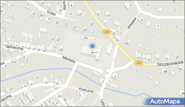 Czaplinek, Słoneczna, 27, mapa Czaplinek