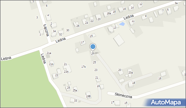 Czarków, Słoneczna, 27, mapa Czarków