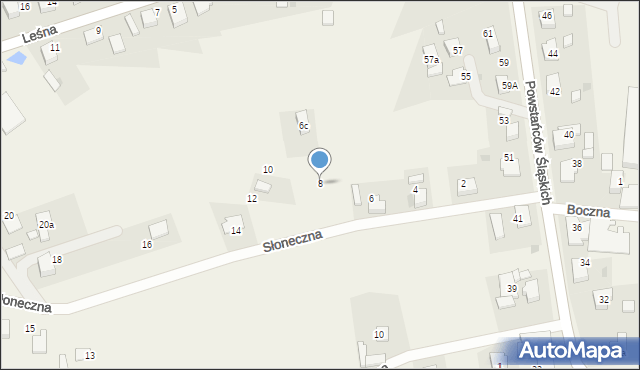 Czarków, Słoneczna, 8, mapa Czarków