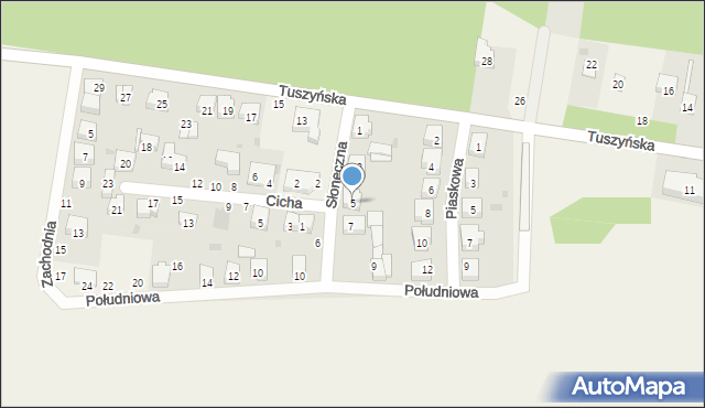 Czarnocin, Słoneczna, 5, mapa Czarnocin