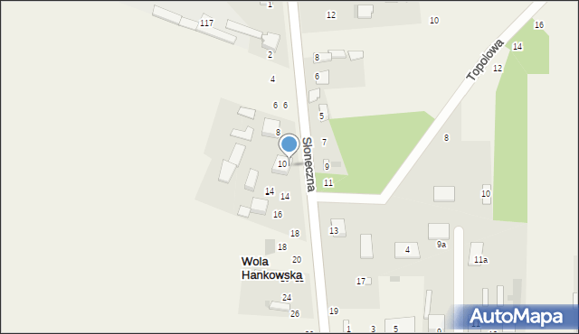 Czarny Las, Słoneczna, 10/12, mapa Czarny Las