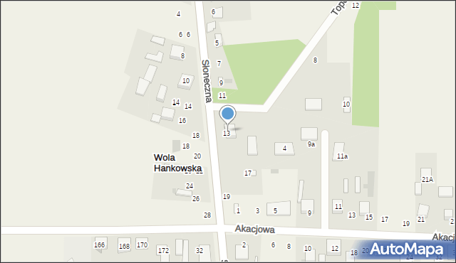 Czarny Las, Słoneczna, 15, mapa Czarny Las