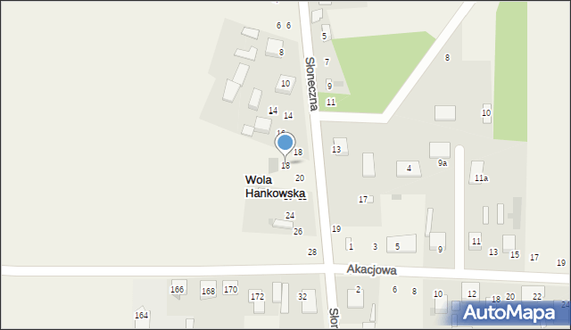 Czarny Las, Słoneczna, 18, mapa Czarny Las