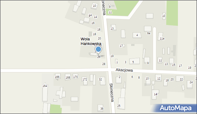 Czarny Las, Słoneczna, 26, mapa Czarny Las