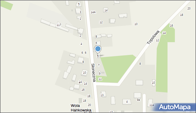 Czarny Las, Słoneczna, 5, mapa Czarny Las