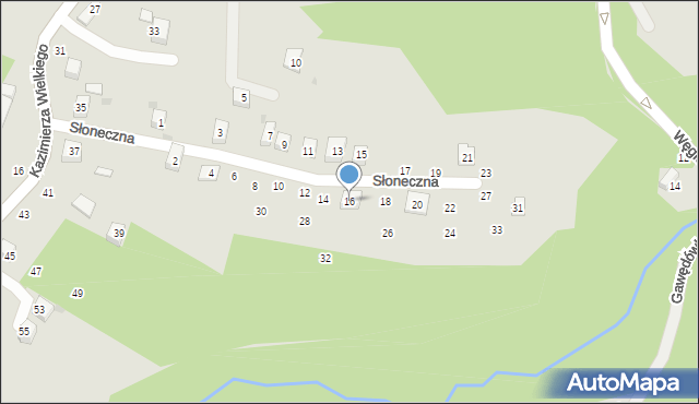 Czchów, Słoneczna, 16, mapa Czchów