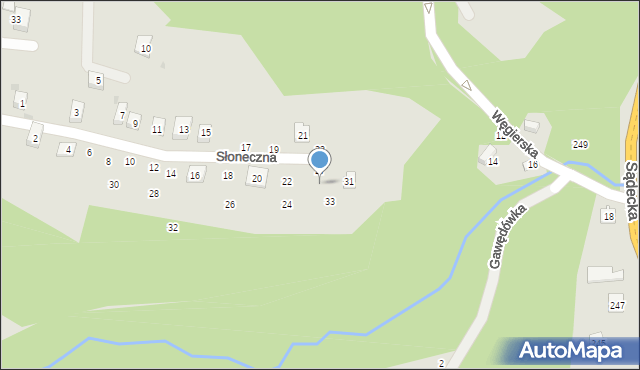 Czchów, Słoneczna, 29, mapa Czchów