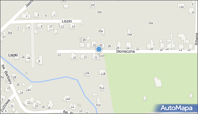 Czechowice-Dziedzice, Słoneczna, 11a, mapa Czechowic-Dziedzic