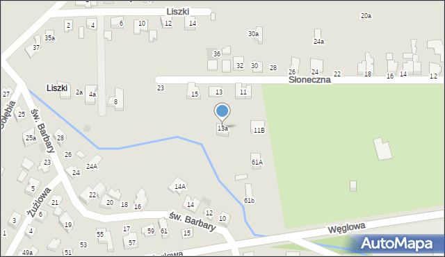 Czechowice-Dziedzice, Słoneczna, 13a, mapa Czechowic-Dziedzic