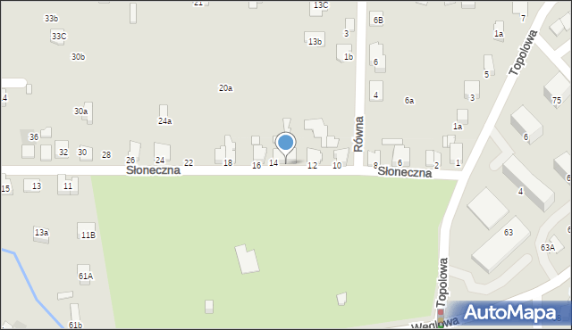 Czechowice-Dziedzice, Słoneczna, 14a, mapa Czechowic-Dziedzic