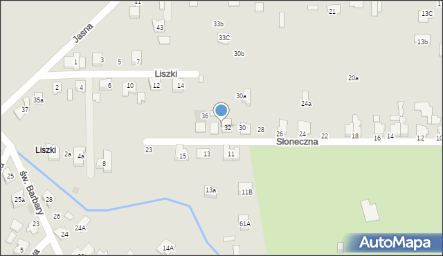 Czechowice-Dziedzice, Słoneczna, 34, mapa Czechowic-Dziedzic