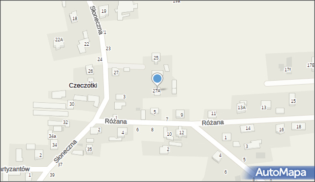 Czeczotki, Słoneczna, 31, mapa Czeczotki