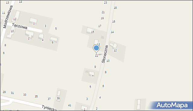 Czernichów, Słoneczna, 11, mapa Czernichów