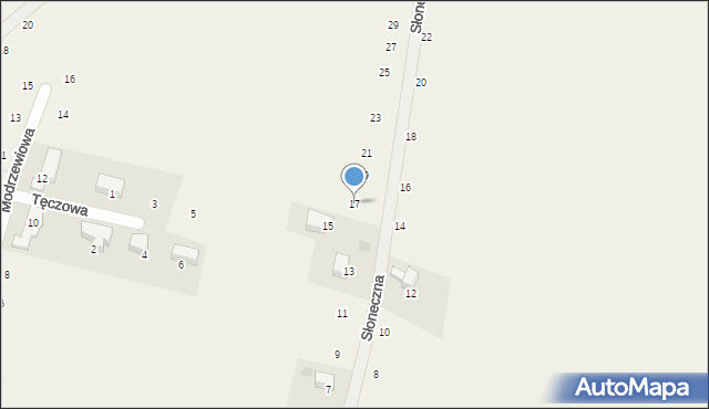 Czernichów, Słoneczna, 17, mapa Czernichów