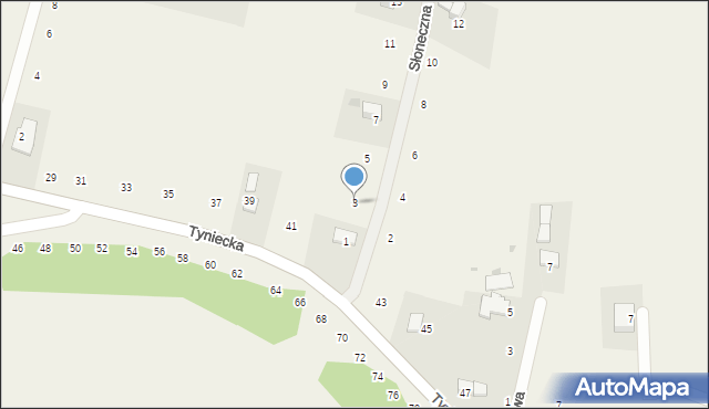 Czernichów, Słoneczna, 3, mapa Czernichów