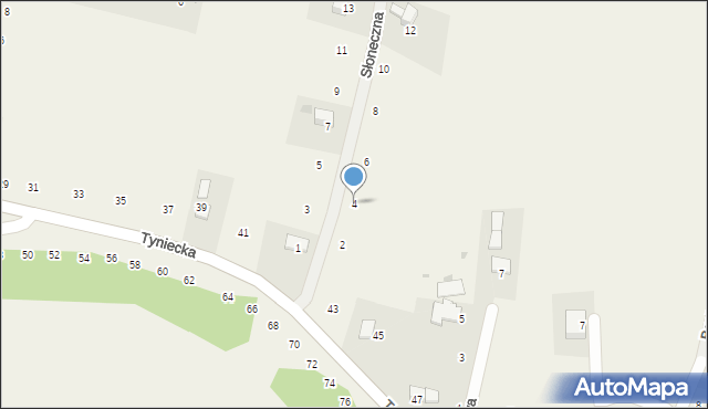 Czernichów, Słoneczna, 4, mapa Czernichów
