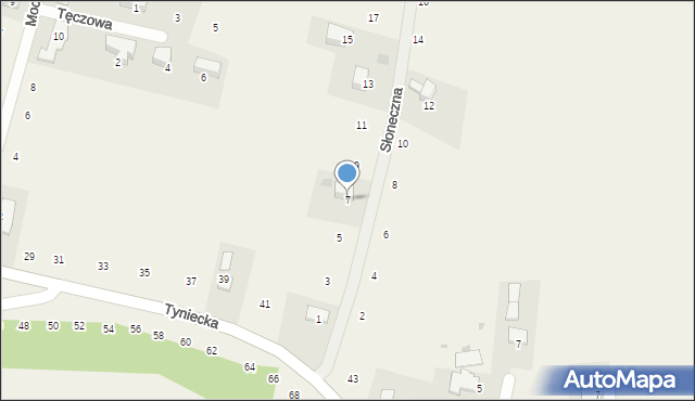 Czernichów, Słoneczna, 7, mapa Czernichów