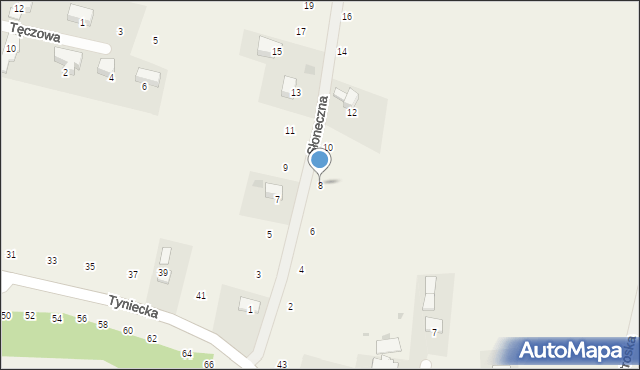 Czernichów, Słoneczna, 8, mapa Czernichów