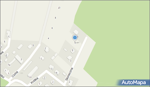 Czerwin, Słoneczna, 7, mapa Czerwin