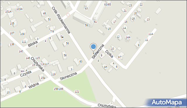 Częstochowa, Słoneczna, 9, mapa Częstochowy