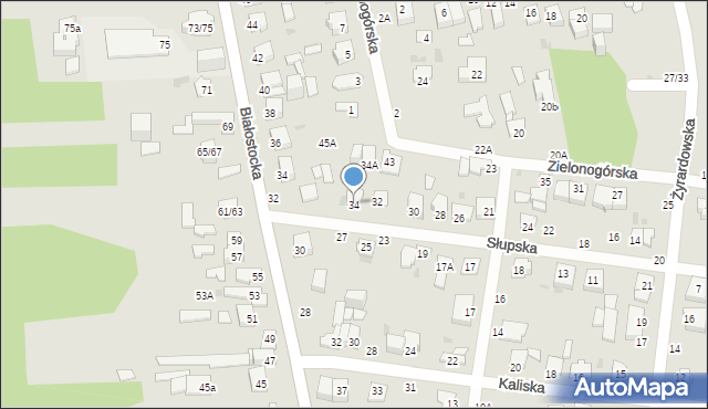 Częstochowa, Słupska, 34, mapa Częstochowy