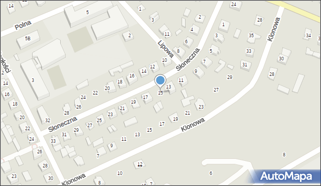 Czyżew, Słoneczna, 15, mapa Czyżew