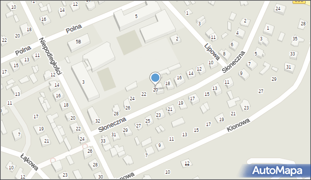 Czyżew, Słoneczna, 20, mapa Czyżew