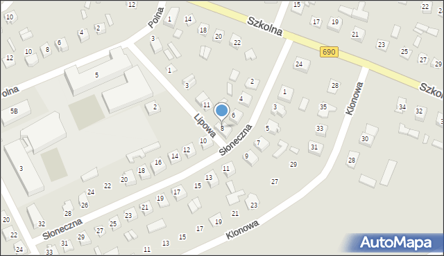 Czyżew, Słoneczna, 8, mapa Czyżew