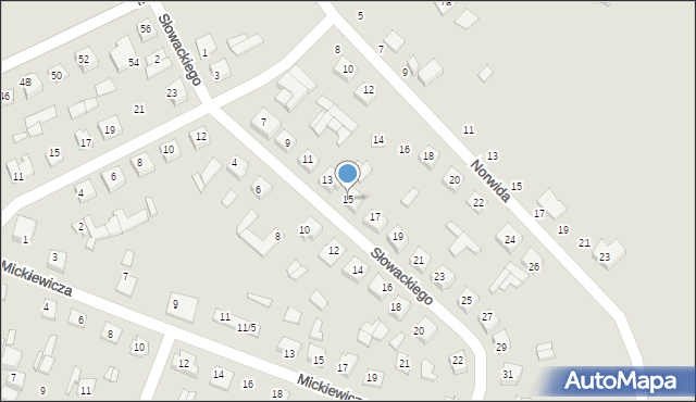 Czyżew, Słowackiego Juliusza, 15, mapa Czyżew