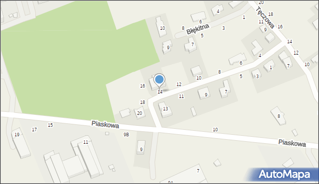 Dąbrowa, Słoneczna, 14, mapa Dąbrowa