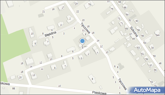 Dąbrowa, Słoneczna, 4, mapa Dąbrowa